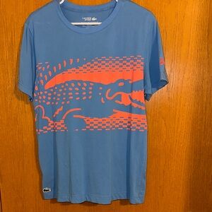 Lacoste Blue and Red Men's Shirt